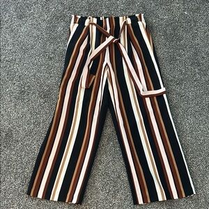 Ann Taylor Black and Brown Wide Leg Pants S
